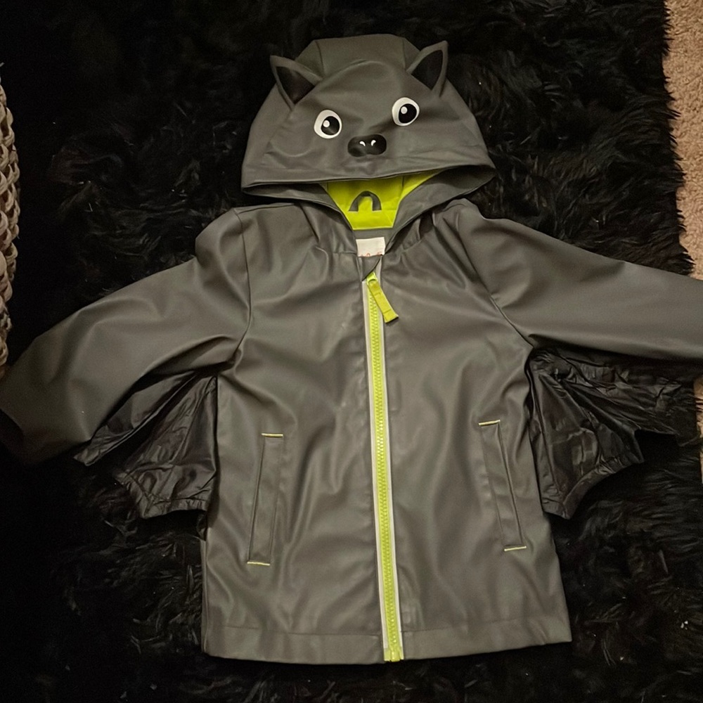 Toddler bat rain jacket